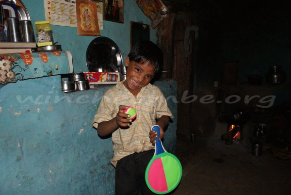 Arun happy with one of his gifts